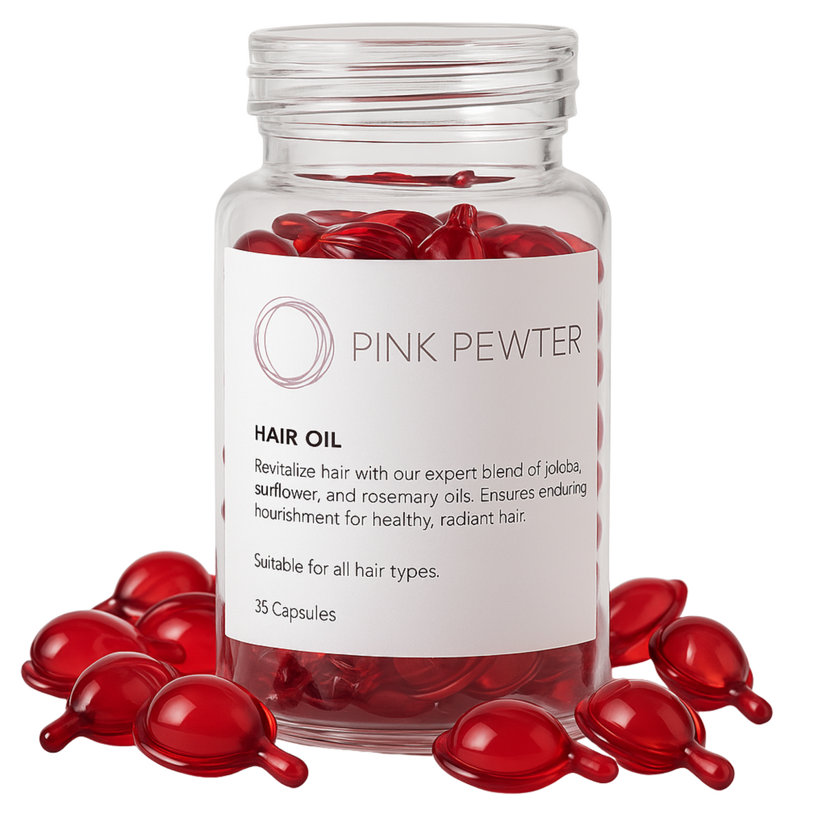 Hair Oil Capsules Pink Pewter