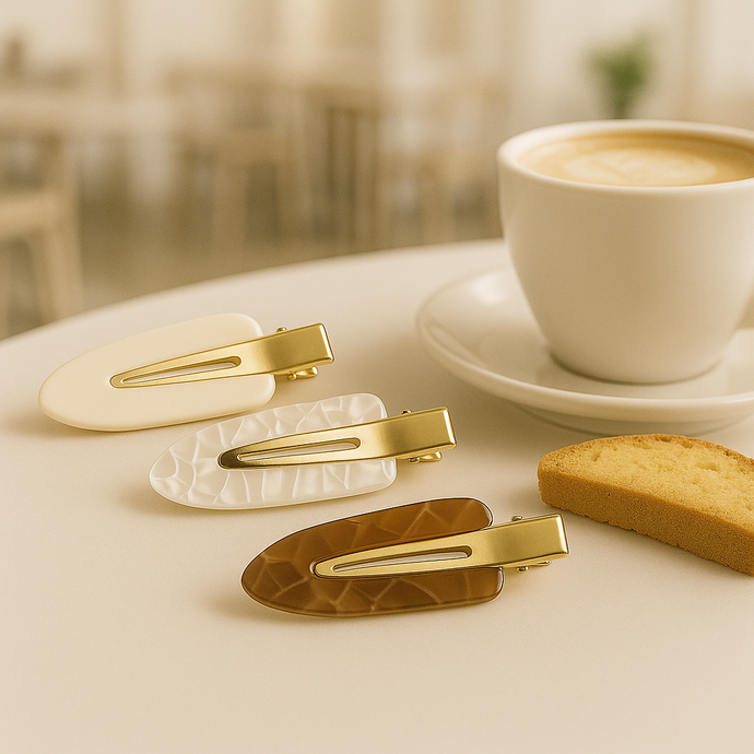 Elevate Your Beauty Routine with the Creaseless Hair Styling and Sectioning Clips - 3pk (Swirled Mocha)