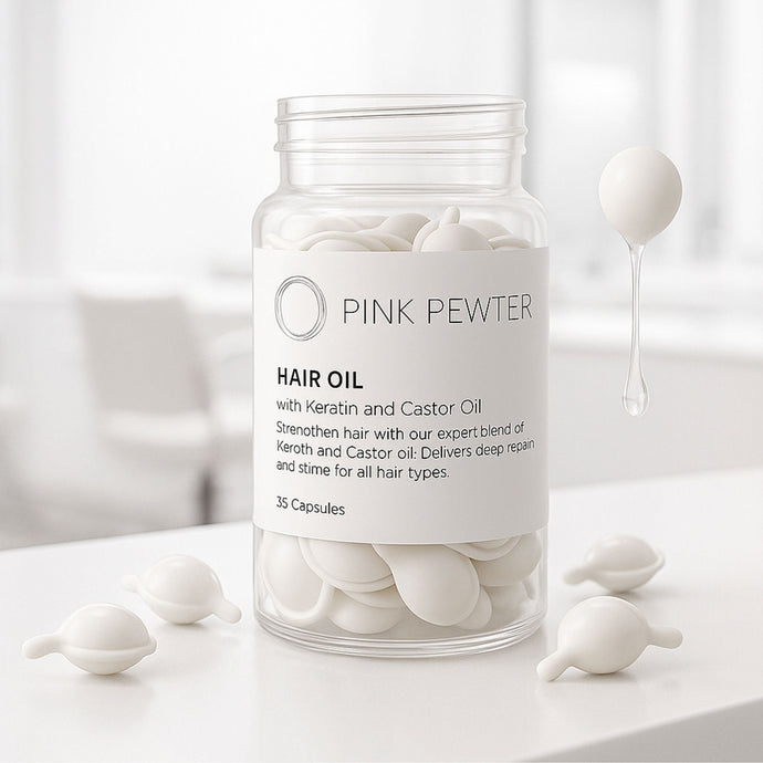 Unleash the Power of Repair: The Magic of Hair Oil Capsules – with Castor Oil, Rosemary & Keratin (Repair and Frizz Control)