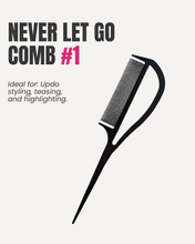 "Never Let Go" Carbon Fibre Color and Styling Comb (Black) #1