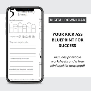 Your Kick Ass Blueprint for Success:  20 Essential Focus Points with Printable Worksheets and Free Mini Booklet ("Crush the Barriers to Success")