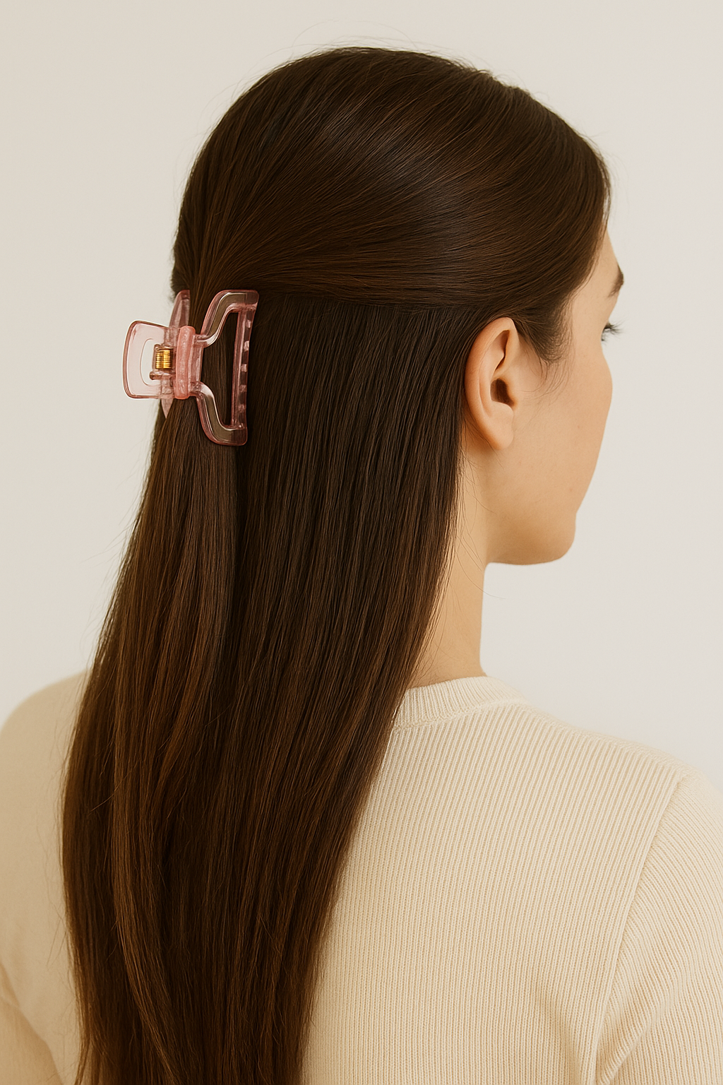 Translucent Clawed Hair Clip – Pink Pewter