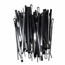 Pasadores profesionales planos de metal en estuche de almacenamiento, paquete de 40 piezas 