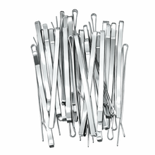 Pasadores profesionales planos de metal en estuche de almacenamiento, paquete de 40 piezas 