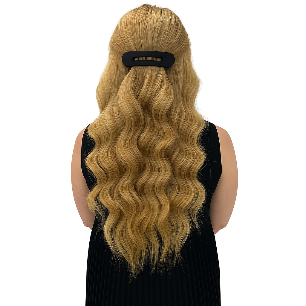 Oval Opulence Lay Flat Hair Clip – Pink Pewter