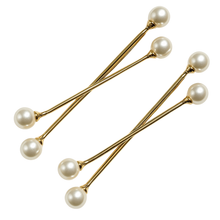 Elegant Pearlesque Hair Pin Duo Set