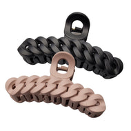 Matte Chain Link Claw Hair Clip - 2pc ()
