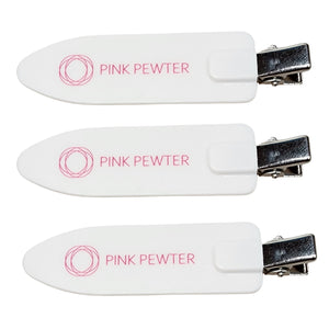 Oversized Creaseless Hair Styling and Sectioning Clips - 3pk (Pink Pewter)