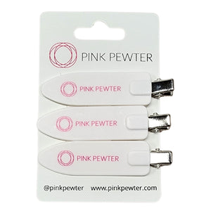 Oversized Creaseless Hair Styling and Sectioning Clips - 3pk (Pink Pewter)