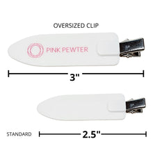 Oversized Creaseless Hair Styling and Sectioning Clips - 3pk (Pink Pewter)