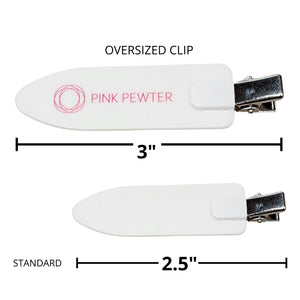 Oversized Creaseless Hair Styling and Sectioning Clips - 3pk (Pink Pewter)