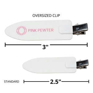 Oversized Creaseless Hair Styling and Sectioning Clips - 3pk (Pink Pewter)