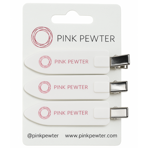 Oversized Creaseless Hair Styling and Sectioning Clips - 3pk (Pink Pewter)