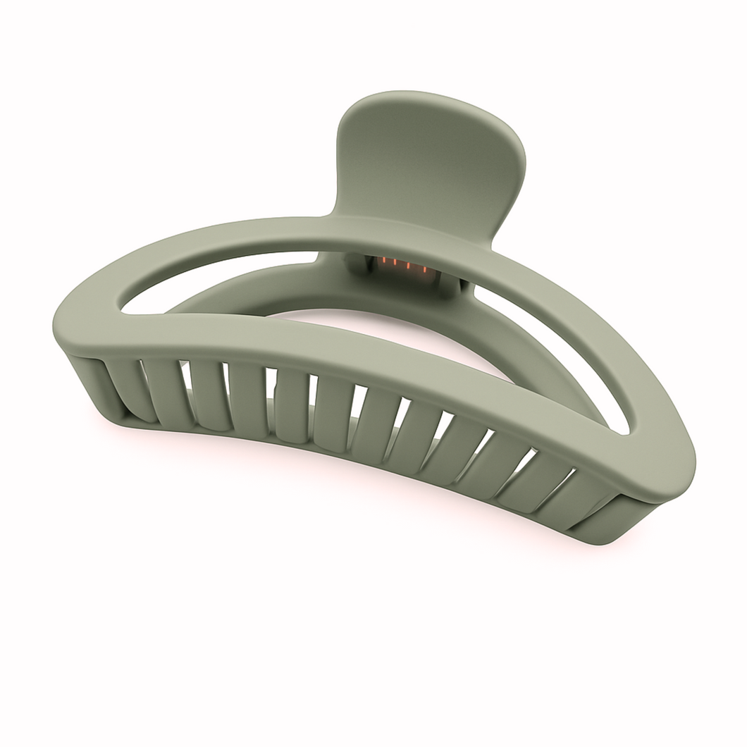 Crescent Moon Claw Hair Clip – Pink Pewter