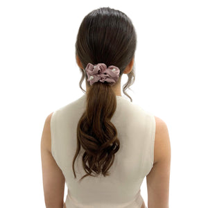 Flashy Pearl and Satin Scrunchie