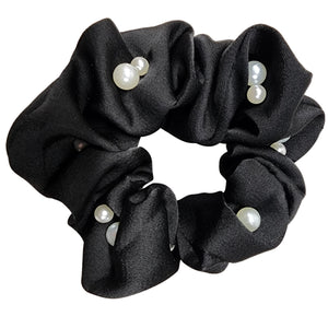 Flashy Pearl and Satin Scrunchie - 3 Pack
