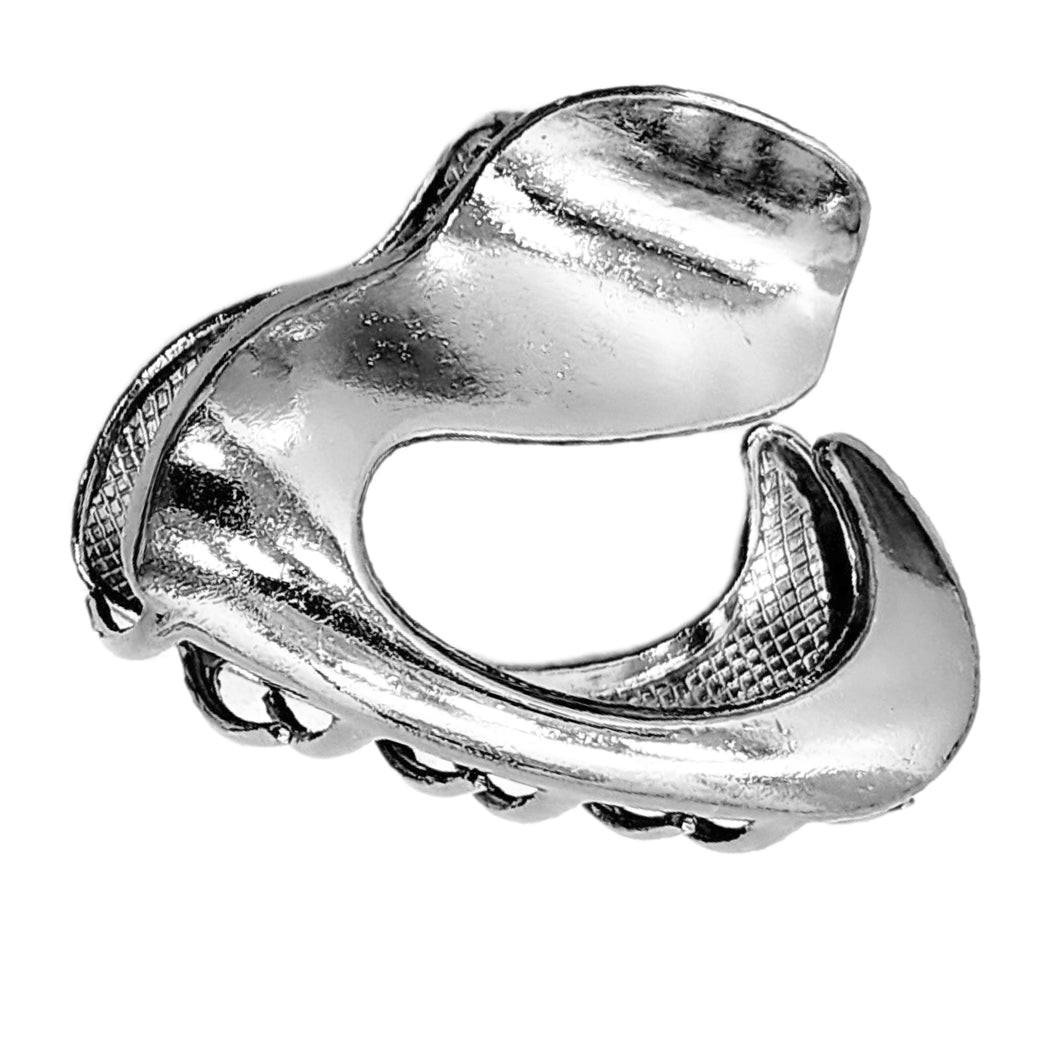 Metallic Petite Tusk Claw Hair Clip (Metallic Silver)