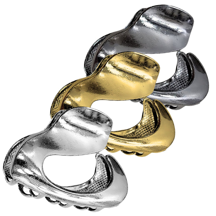 Metallic Petite Tusk Claw Hair Clip - 3 pc (Metal Fang Pack)