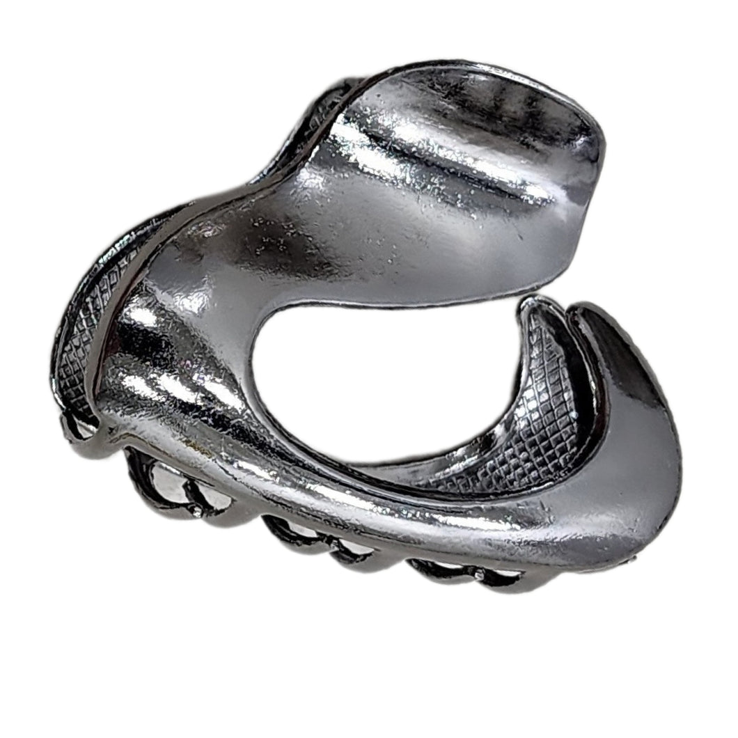 Metallic Petite Tusk Claw Hair Clip (Metallic Gunmetal)