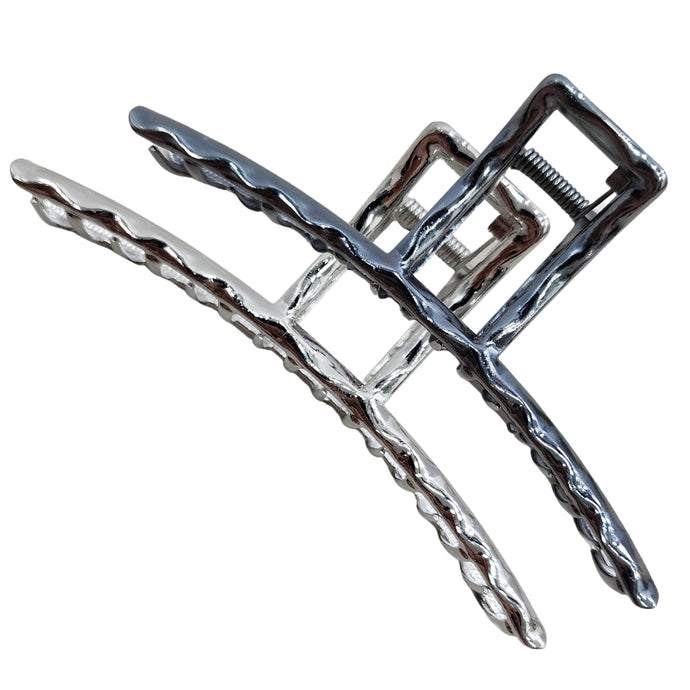 Metallic and Molded Claw Hair Clip - 2pc (Molded Metal Pack)