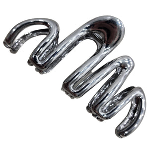 Metallic Whirl Claw Hair Clip - 3pc (Metal Whirlwind)
