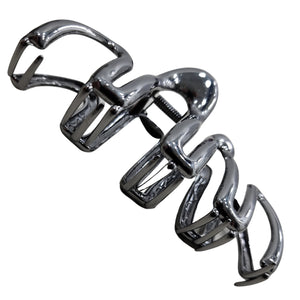 Metallic Whirl Claw Hair Clip - 3pc (Metal Whirlwind)