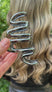 Metallic Whirl Claw Hair Clip (Metallic Gunmetal)