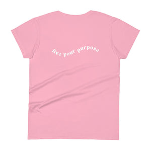 Camiseta de manga corta para mujer - "Vive tu propósito"