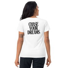 Camiseta de manga corta para mujer - "Persigue tus sueños"