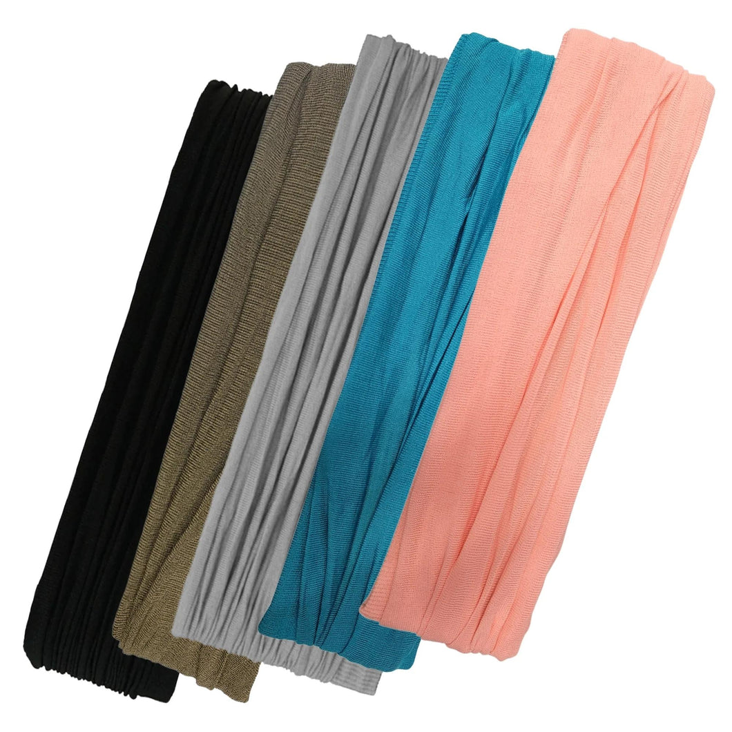 Rue - Wide Solid Mix Sports Wrap - 5 Pack