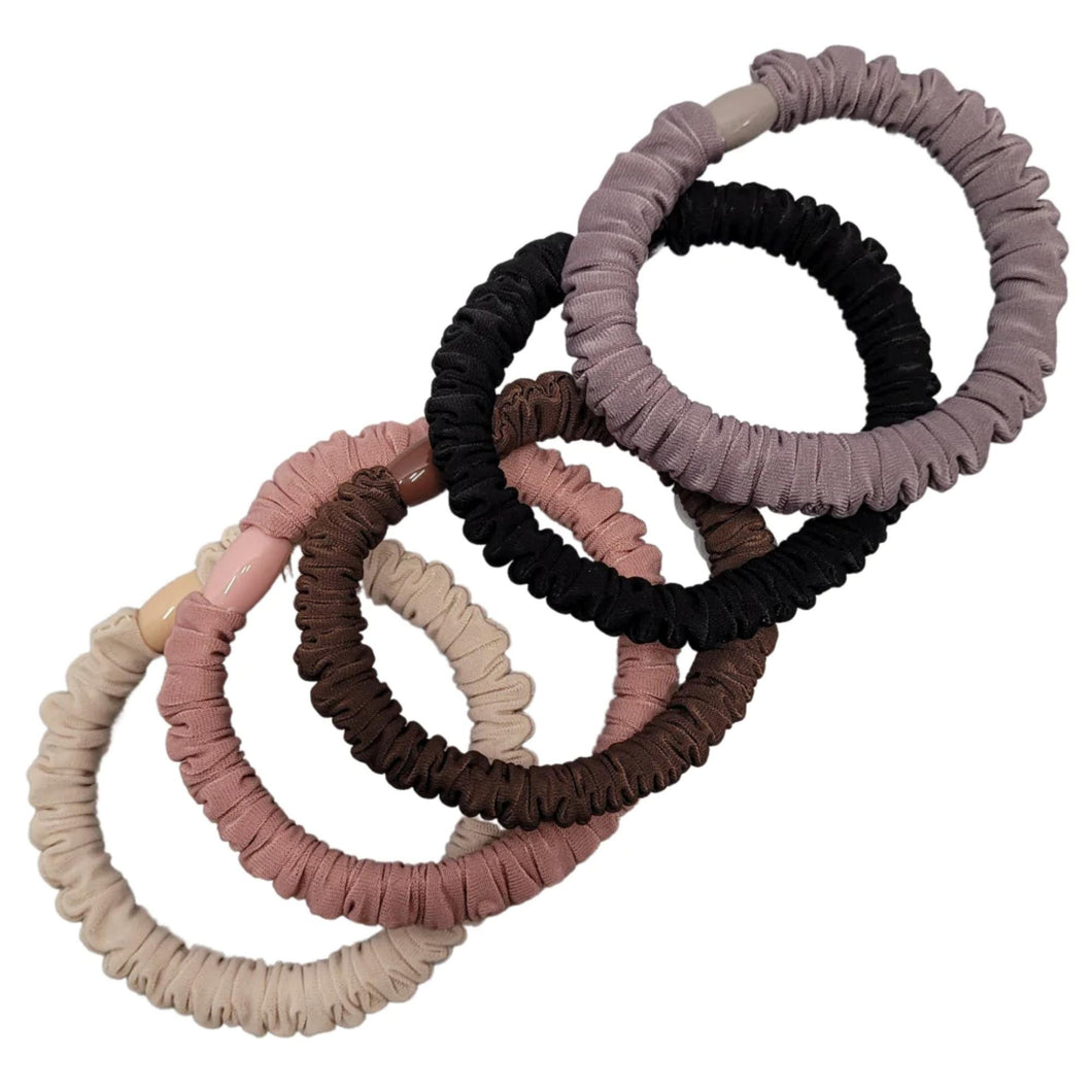 Pony Elastics in Cylinder (Silky and Ruffled - 5pc)