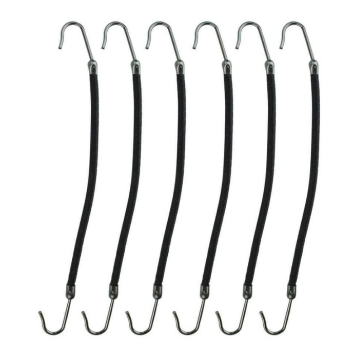 Bungee Professional Quality Elastics With Hooks - 6pc (5