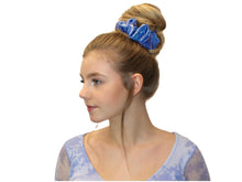 Silky and Smooth Metallic Dots Scrunchie (Aqua Marine)