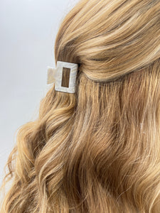 Square Marbled Claw Hair Clip