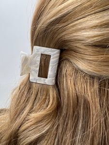Square Marbled Claw Hair Clip