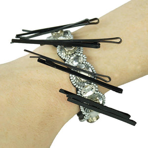 Pulsera magnética flexible con soporte para maquillaje y pasador