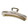 Bowed and Marbled Metal Clip (Grey Cashmere)