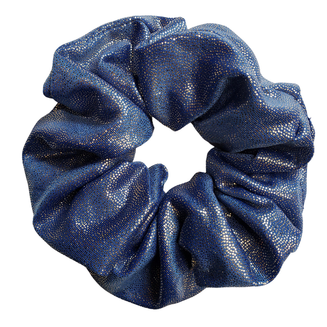 Silky and Smooth Metallic Dots Scrunchie (Aqua Marine)