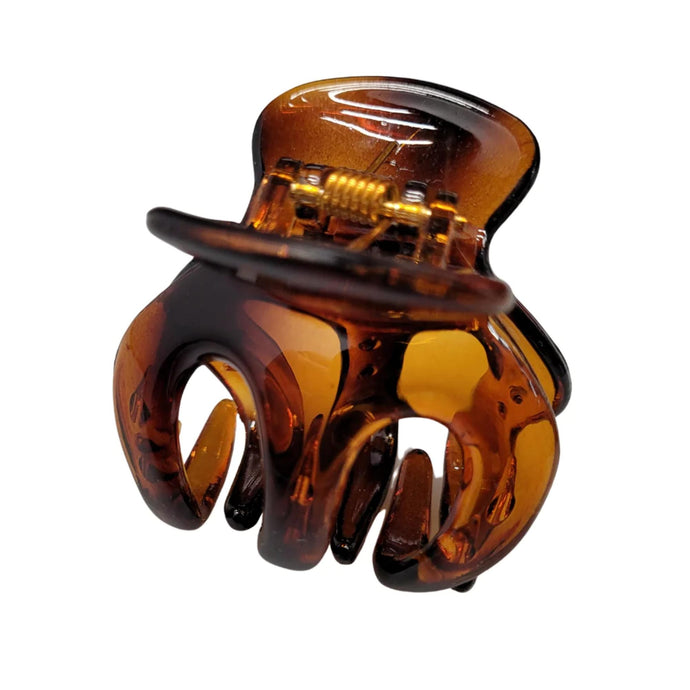 Gleaming Crane Clawed Hair Clip (Glossy Rust)