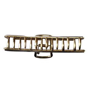 Bowed and Marbled Metal Clip (Grey Cashmere)