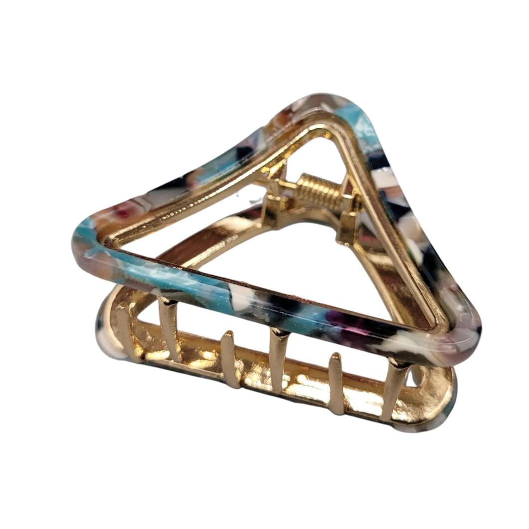 Marbled Trigon Metal Clip (Rain)