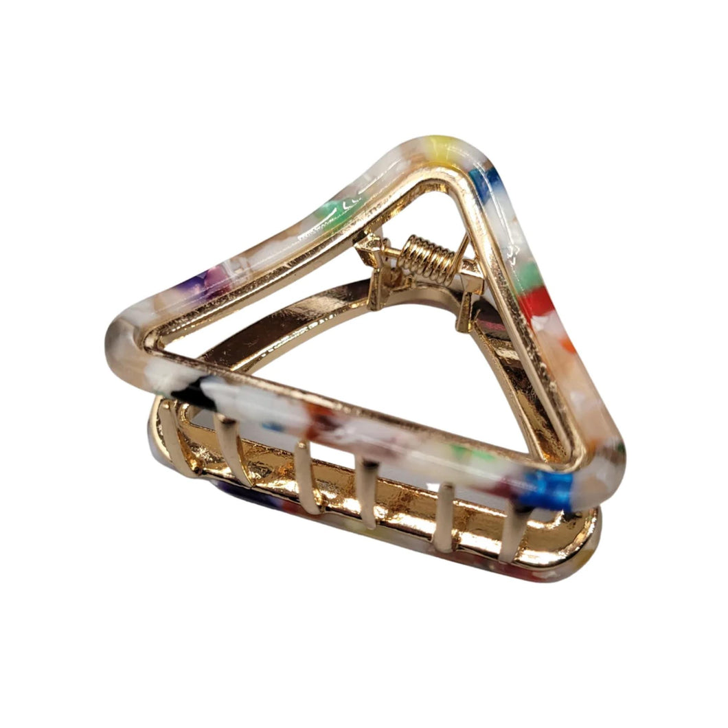 Marbled Trigon Metal Clip (Wildflower)