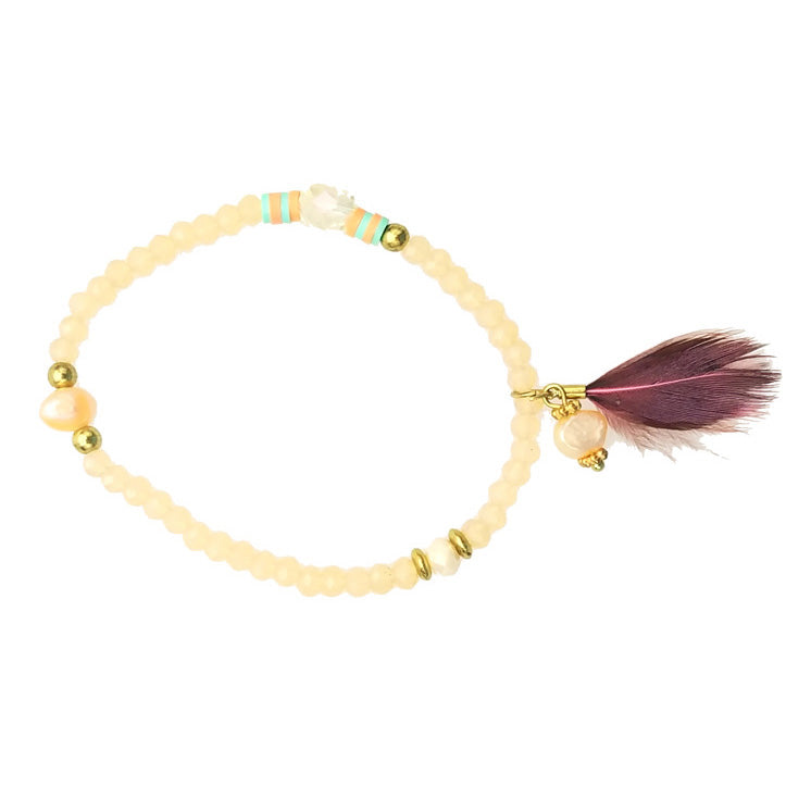 Zigi - Elastic Bracelet (Purple / Peach)