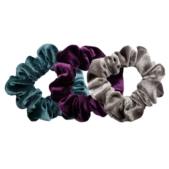 Luxe Velvet Scrunchie 3-Pack (Blueberry Cheesecake)