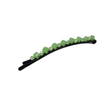 Brynlee- Beaded Rounded Bobby Pin (Green)