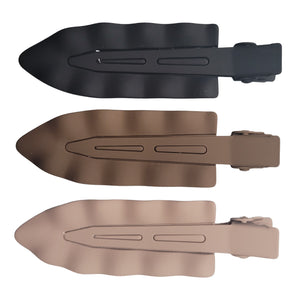 Creaseless Metal Hair Styling Clips - 3pk (The Matte Pack)