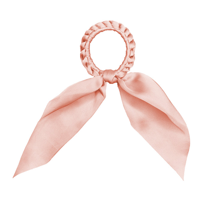 Darling - Short Tail Silk Scrunchie (Peach Fuzz)