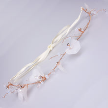 Anne Boleyn of England - Ribbon Hair Vine (Rose Gold)