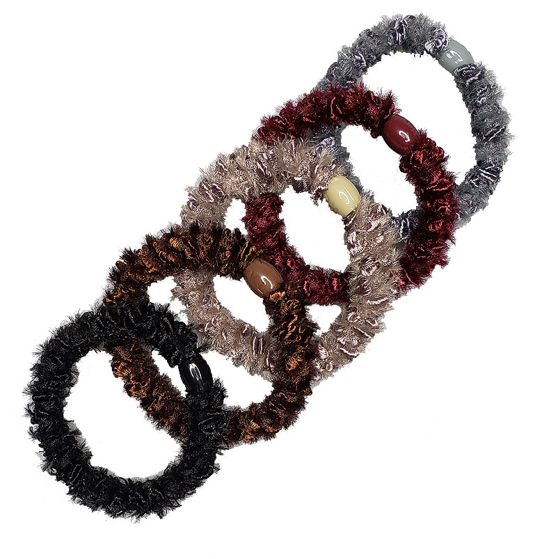 Pony Elastics in Cylinder (Fluffy Sweater - 5pc)