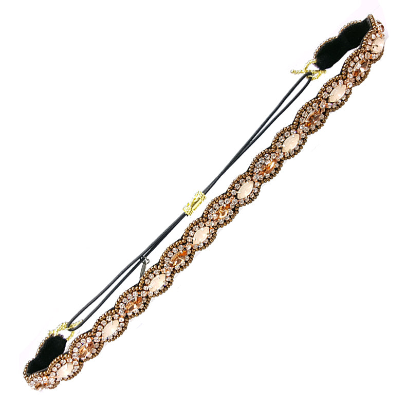 Ginny - Peach Bronze Detachable Stretch Band (with Hook Loops)